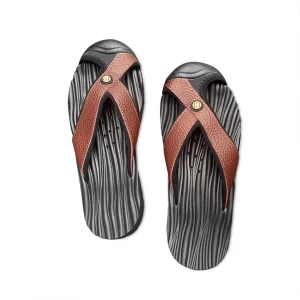 Dép xỏ ngón bít mũi nam da nâu đẹp